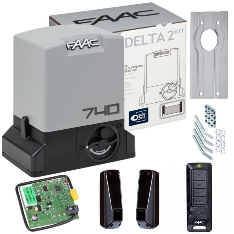 Napęd do bramy przesuwnej FAAC DELTA 2 - 740 do bram przesuwnych zestaw automatyki do 500 kg 1 kpl.