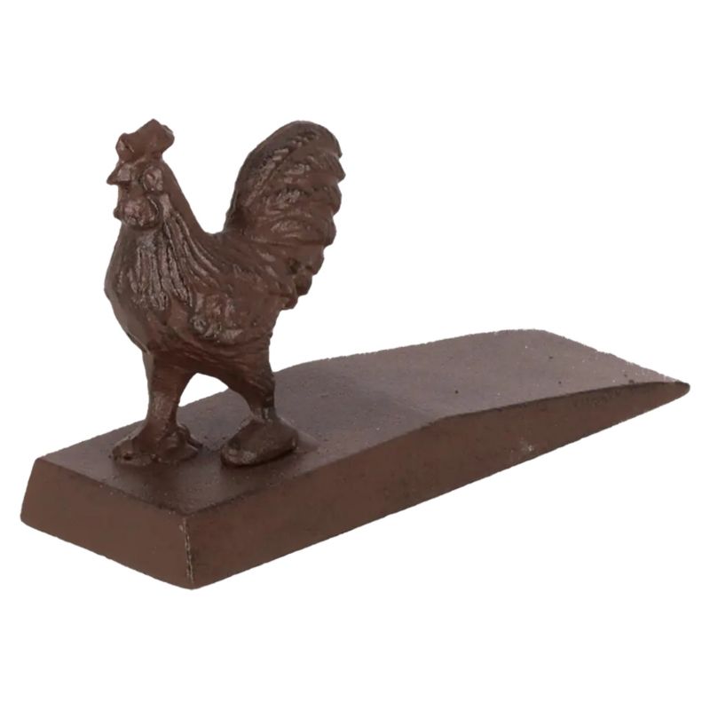 Stoper do drzwi Esschert Design ozdobny żeliwny z kogutem 1 szt.