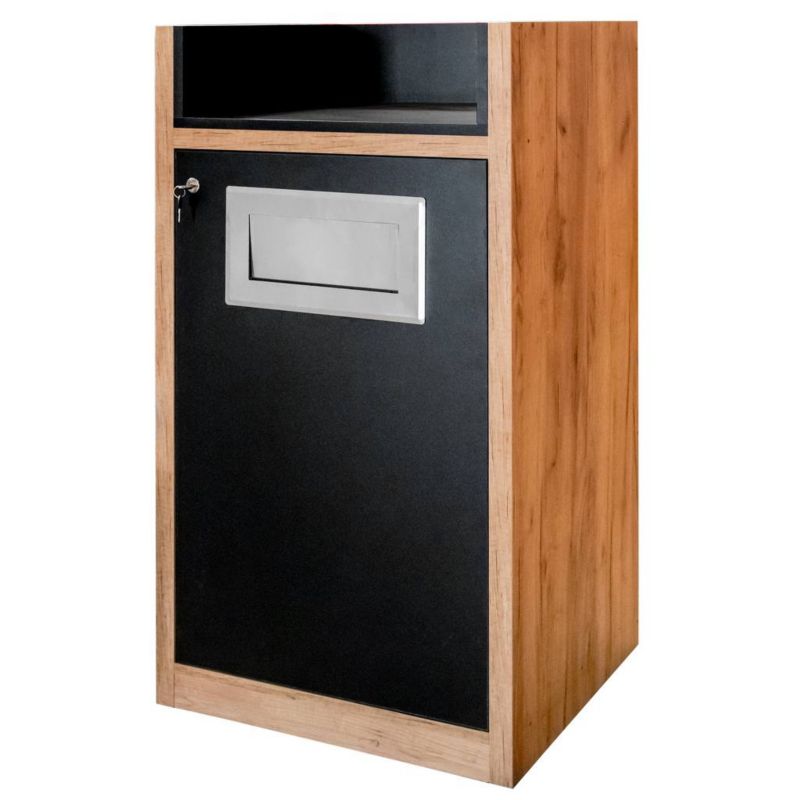 Kosz na śmieci ze stojakiem na tace Mega-M 120x62x58 cm dąb kraft 1szt.