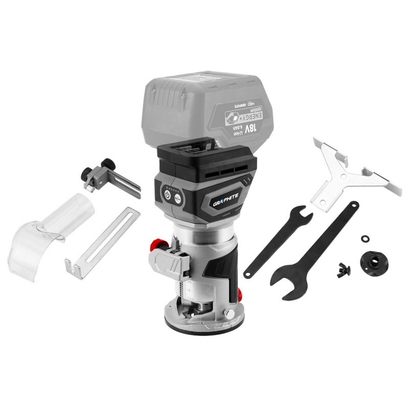 Frezarka GRAPHITE bezszczotkowa akumulatorowa Energy+ 18V 1 szt.