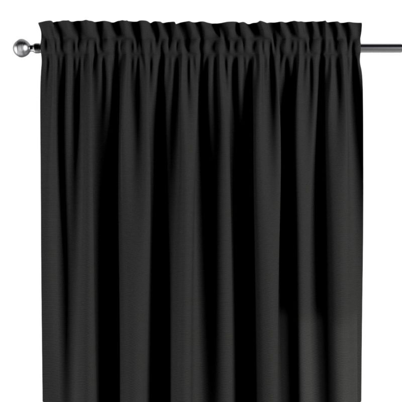 Zasłona na kanale z grzywką 1 szt. 130 x 245 cm Dekoria shadow grey (grafitowy) 1 szt.