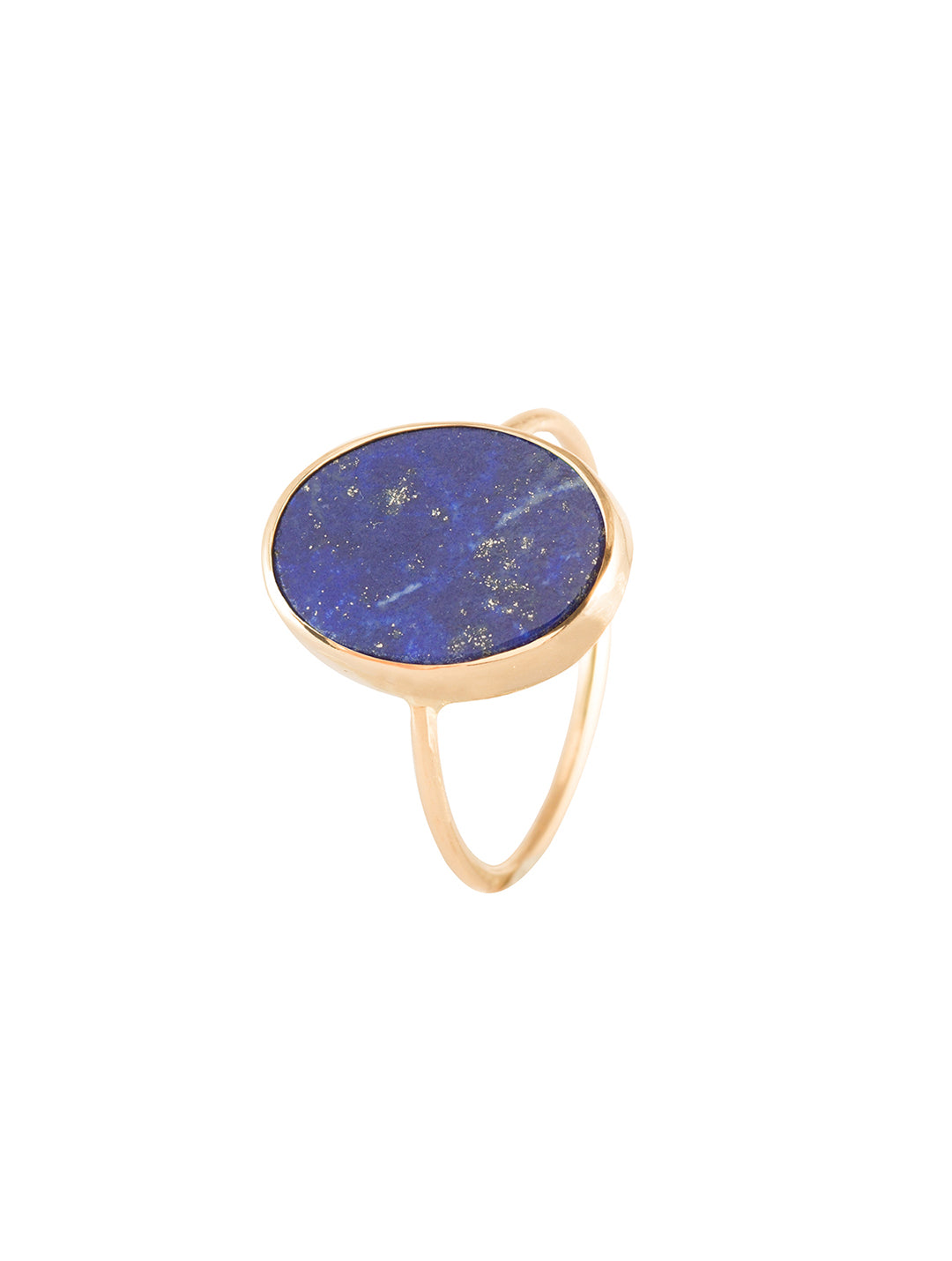 Lapis Lazuli Ring - pierścionek z dużym owalnym lapisem, 15