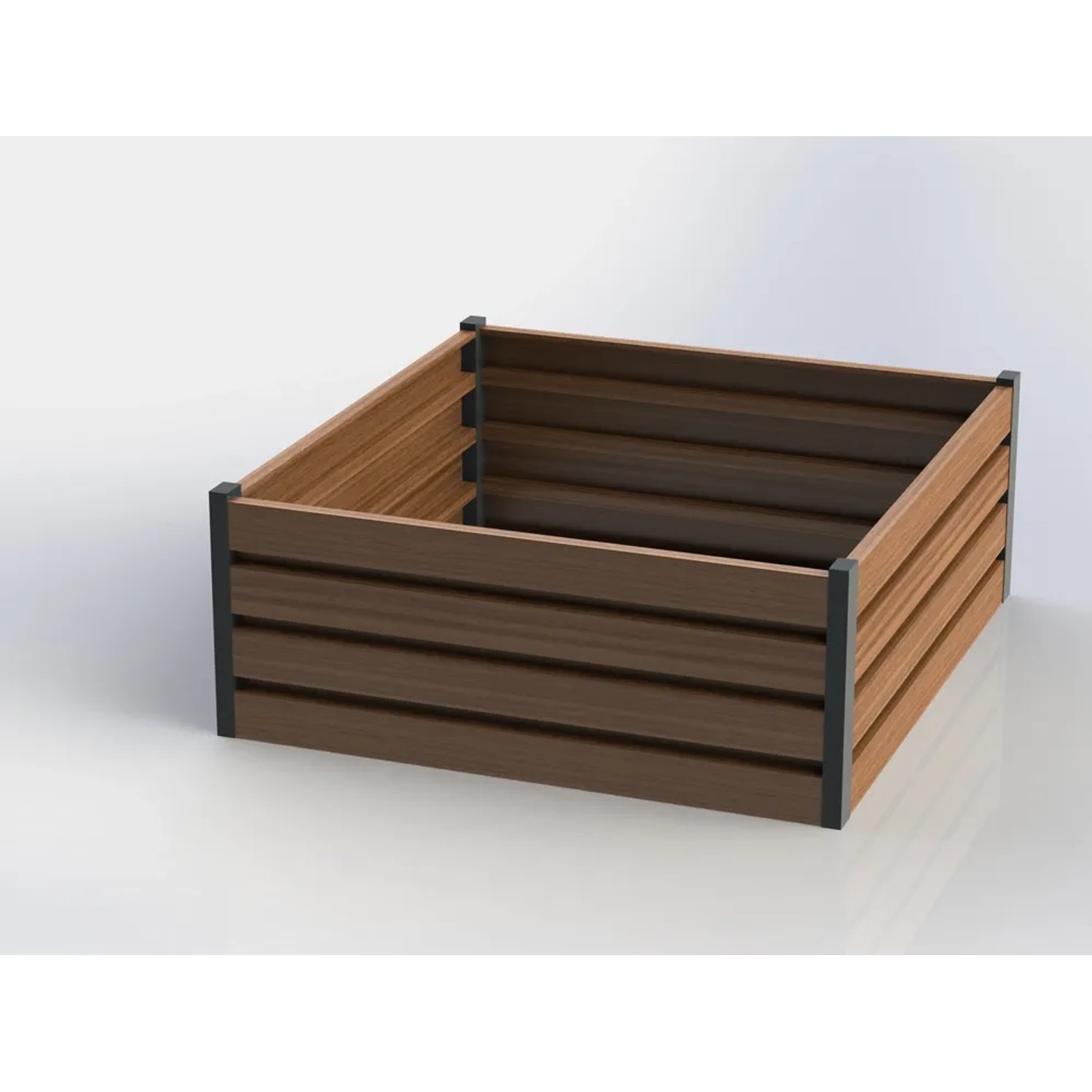 Rabata Warzywna 4-poziomy brązowa 100x100x40 cm