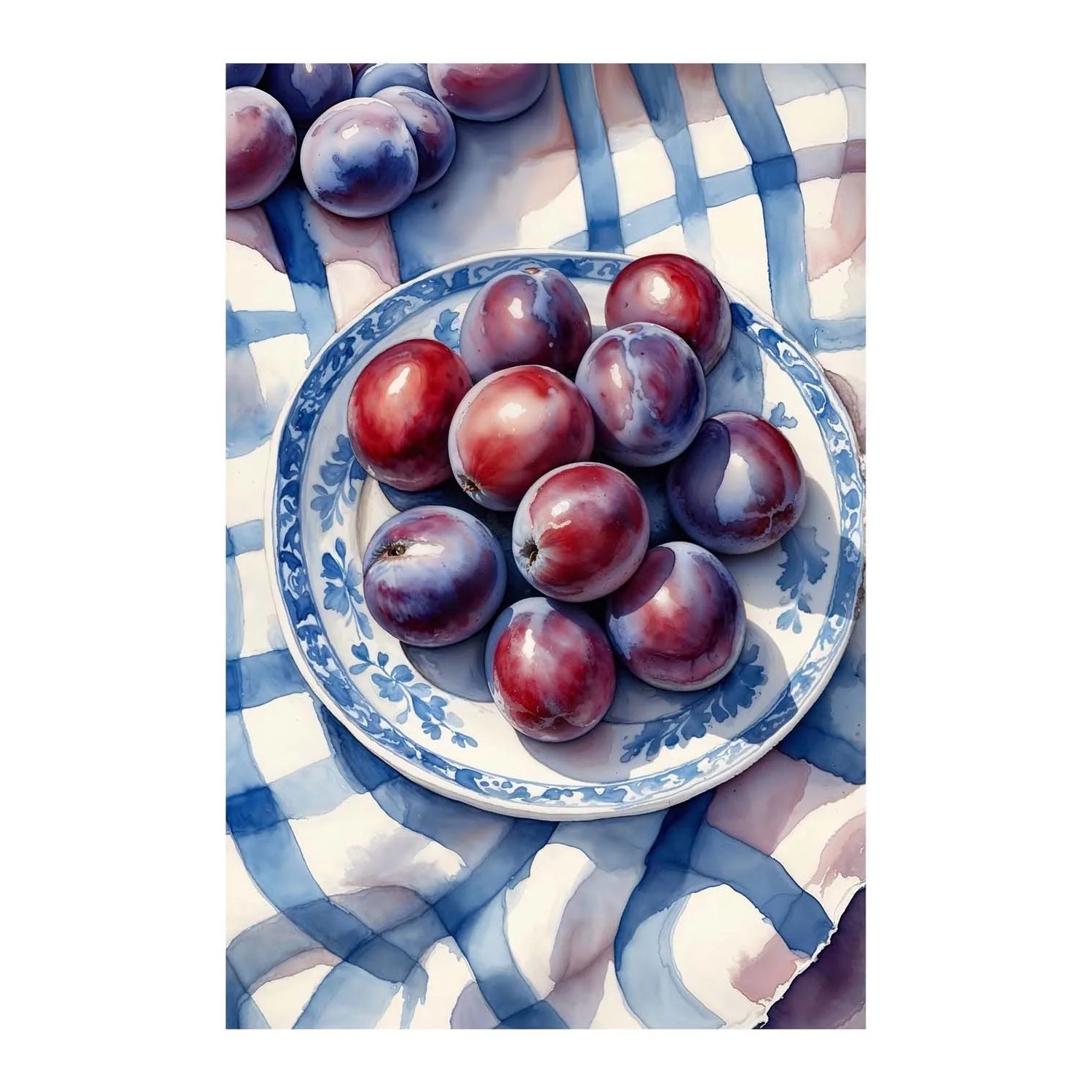 Frames Factory Obraz CANVAS śliwki 60 x 80 cm