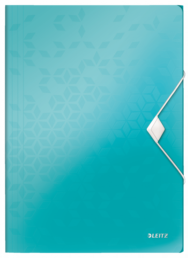 Teczka plastikowa z gumką Leitz Wow, A4, 15mm, turkusowy