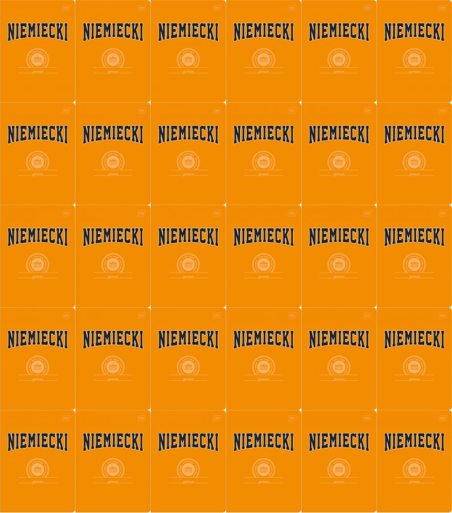 30x Zeszyt przedmiotowy w kratkę Interdruk Język Niemiecki, A5, 60 kartek