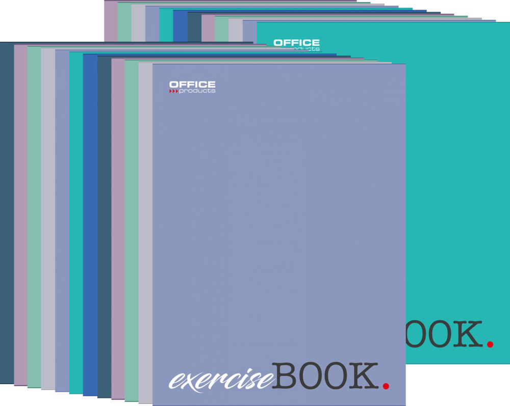 32x Zeszyt w kratkę Office Products, A5, 60 kartek, mix wzorów