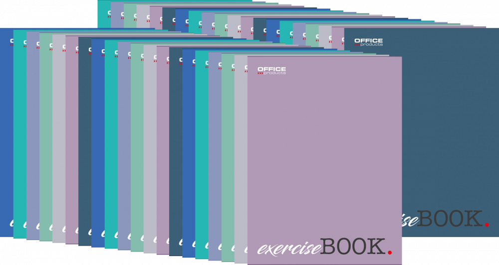 40x Zeszyt w kratkę Office Products, A5, 60 kartek, mix wzorów