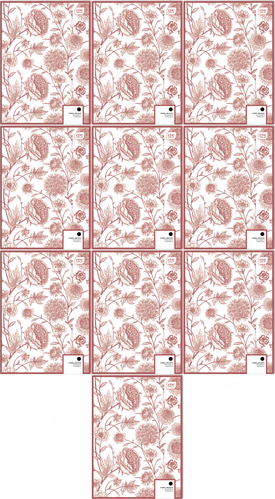 10x Zeszyt w kratkę Interdruk Girls, A4, 60 kartek, mix wzorów