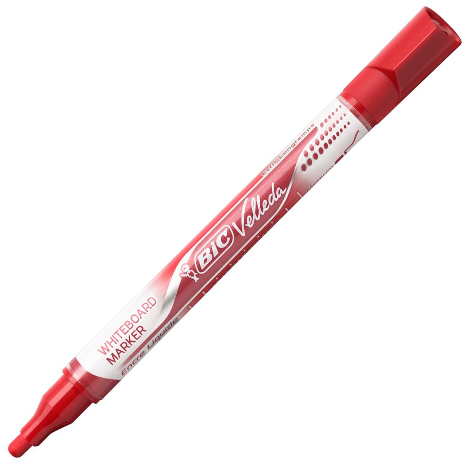 Marker suchościeralny BIC Velleda, Liquid Ink Pocket, okrągła, 4.2 mm, czerwony