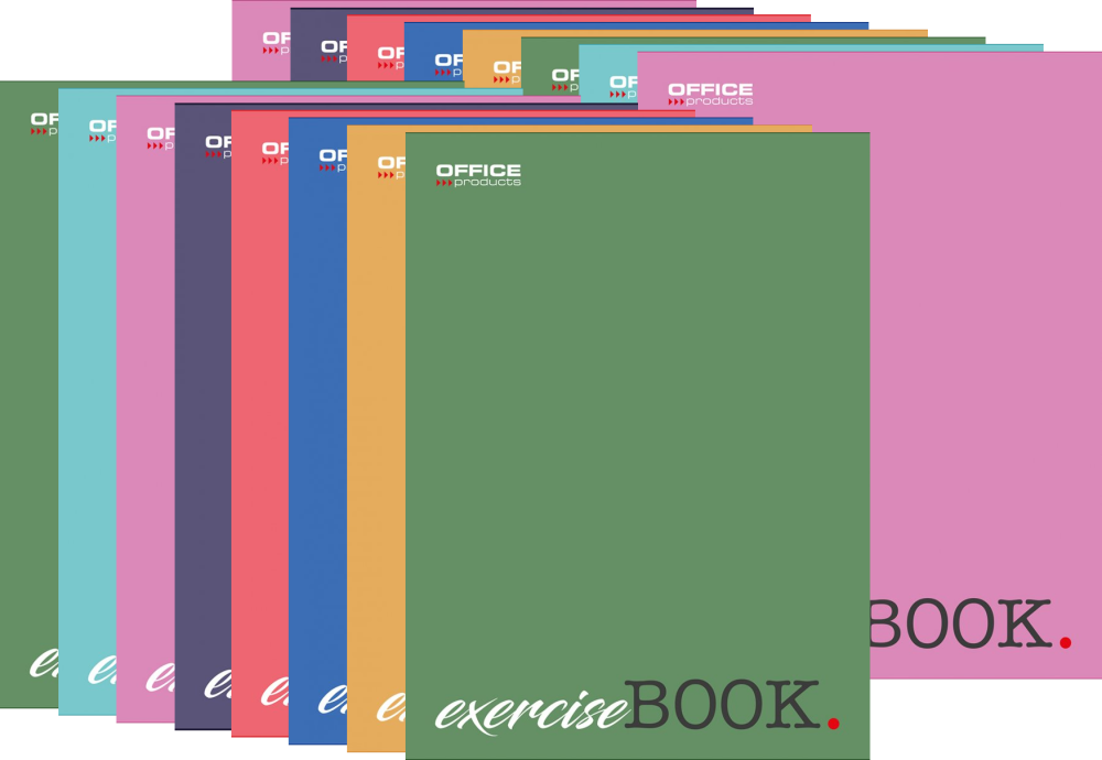 16x Zeszyt w linie Office Products, A5, 60 kartek, mix wzorów