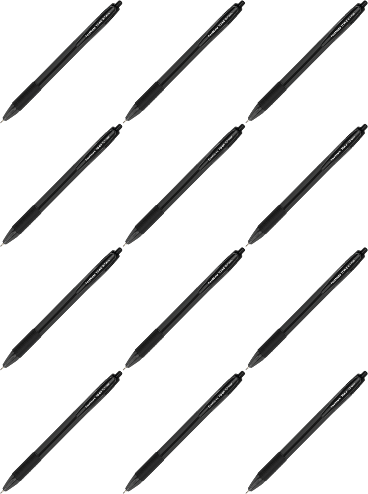 12x Długopis automatyczny Toma FastNote TO-030, 0.7mm, czarny