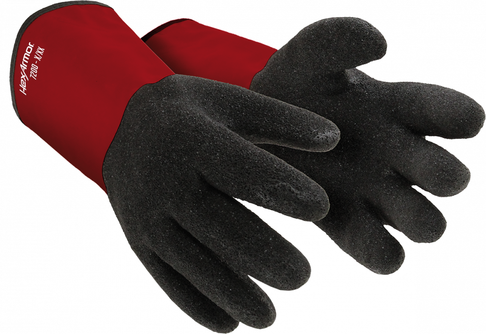 Rękawice robocze Hexarmor 7200, wzmacniane, rozmiar 9, czarno-czerwony