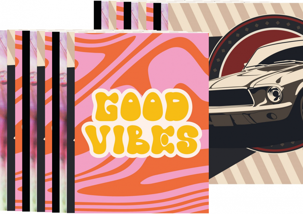 20x Zeszyt w linie Gimboo, A5, 60 kartek, mix wzorów