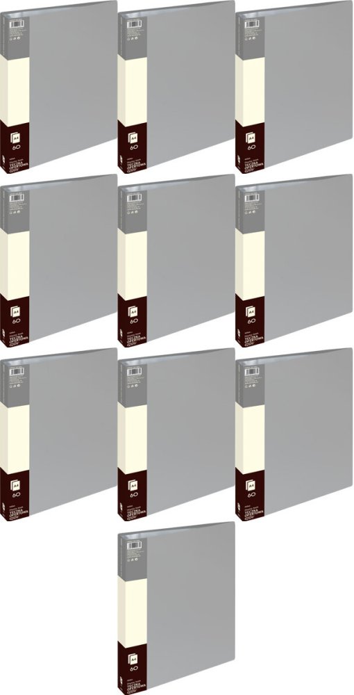 10x Album ofertowy Grand 9006A, A4, 60 koszulek, szary