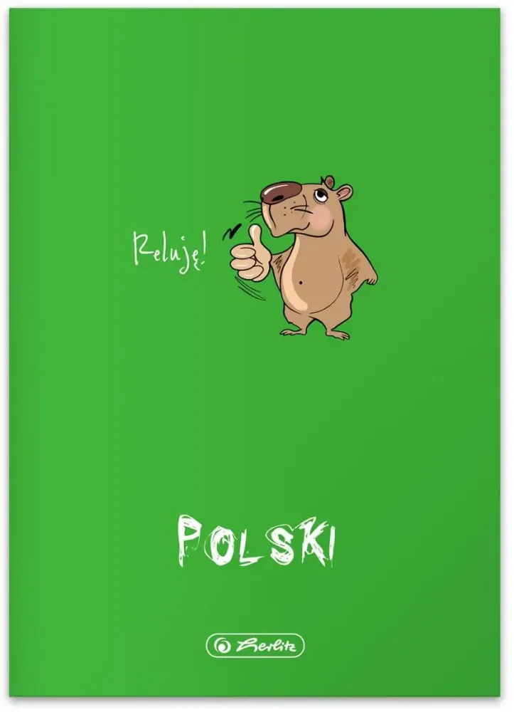 Zeszyt przedmiotowy w linie Herlitz ECO J. Polski, A5, miękka oprawa, 60 kartek, zielony