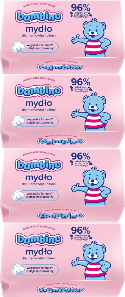 4x Mydło w kostce Bambino, 90g