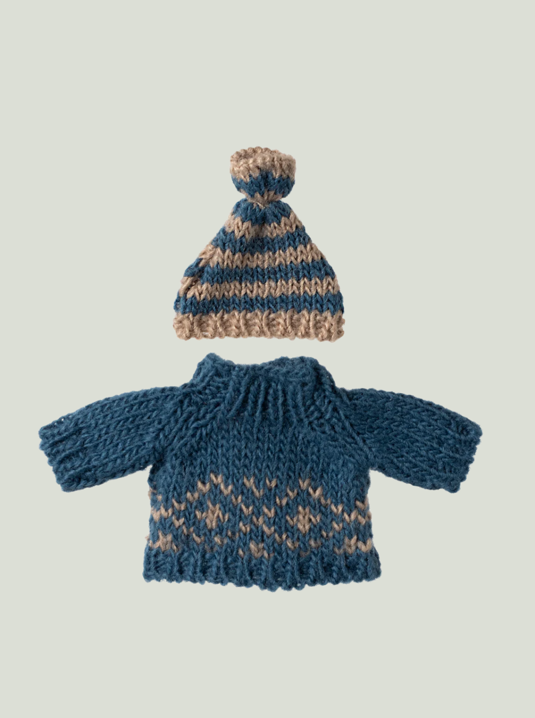 MAILEG Ubranko dla myszki Taty - dzianinowy sweter i czapka