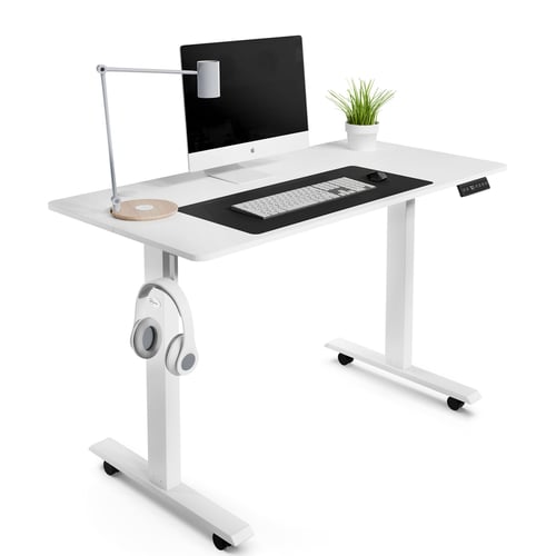 Höhenverstellbarer Schreibtisch Amone 120 x 60 cm - Weiß