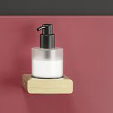 Geesa Shift dozownik do mydła 200 ml ścienny złoto szczotkowane/szkło mat 919916-07