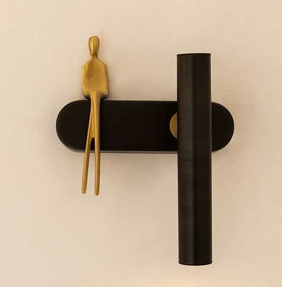 Moosee Boy kinkiet 1x4 W czarny-złoty MSE1501100480