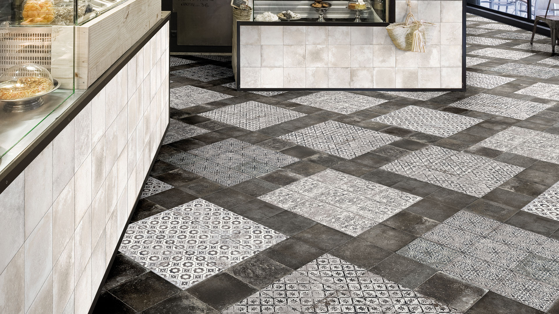 Mariner 900 Maioliche 7 dekor ścienno-podłogowy 20x20 cm mix szary