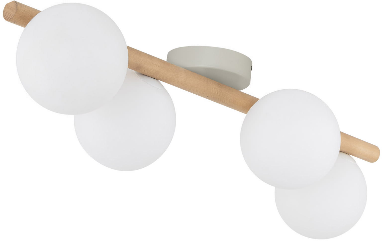 TK Lighting Estera Wood lampa podsufitowa 4x6 W biała-drewno 5769 - Wysyłka w 24h