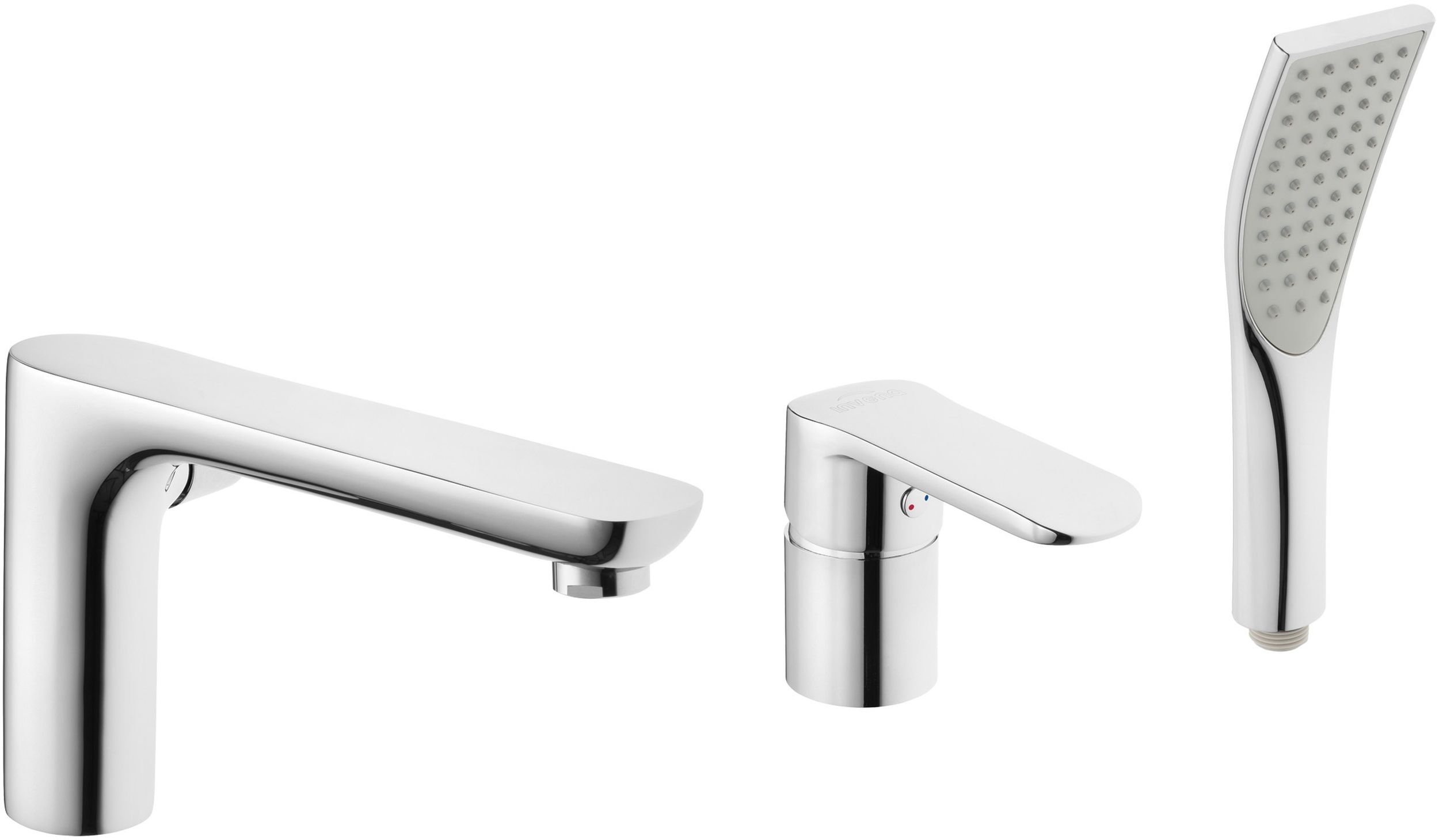 Invena Siros bateria wannowo-prysznicowa 3-otworowa chrom BW-90-S01 - Wysyłka w 24h