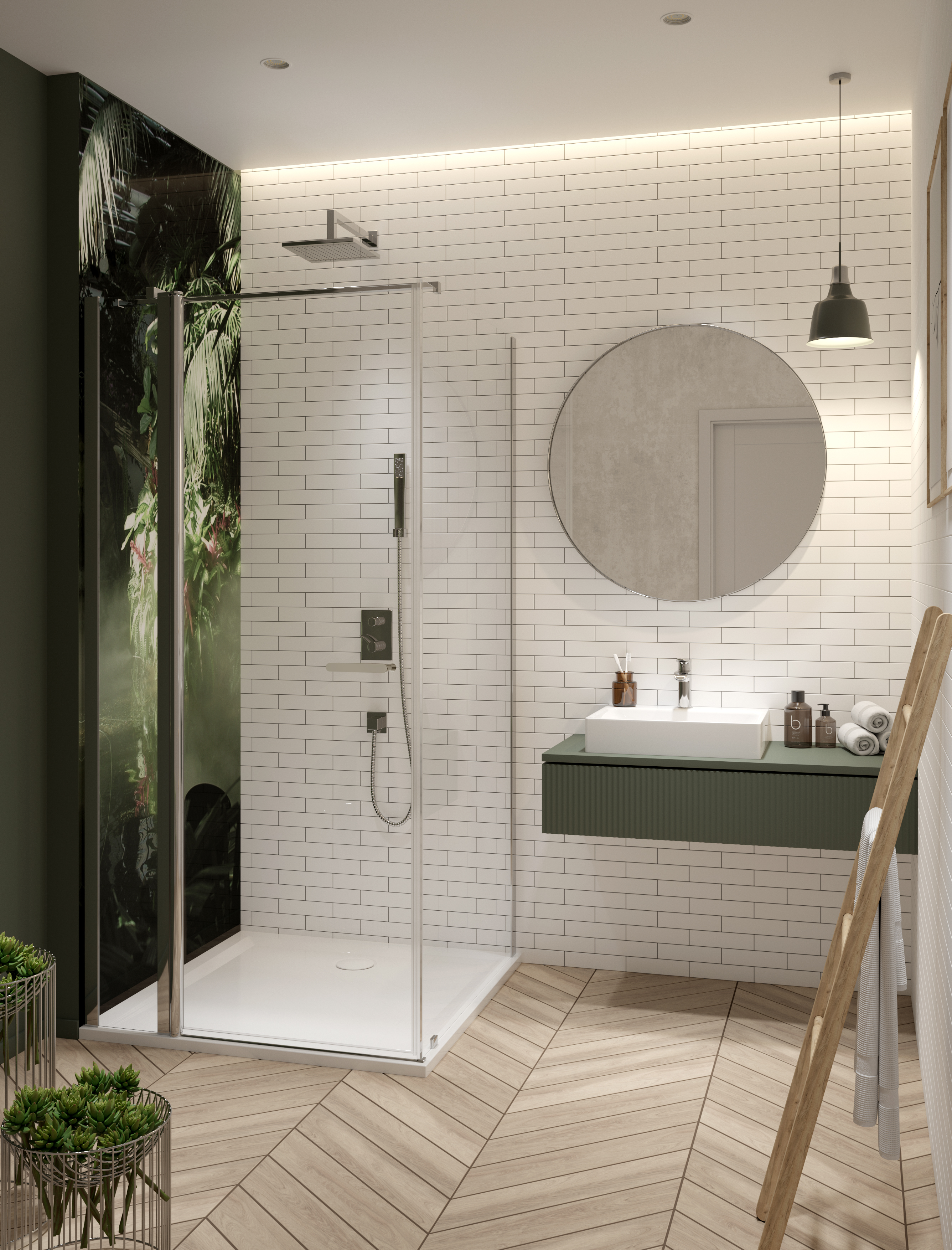 Sanplast Exa Line ścianka prysznicowa SS0/Exa-70 cm srebrny połysk/szkło przezroczyste 600-540-1110-38-401