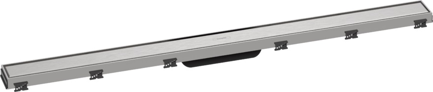 Zestaw Hansgrohe Raindrain Match odpływ liniowy 100 cm stal szczotkowana (56041800, 56020180)