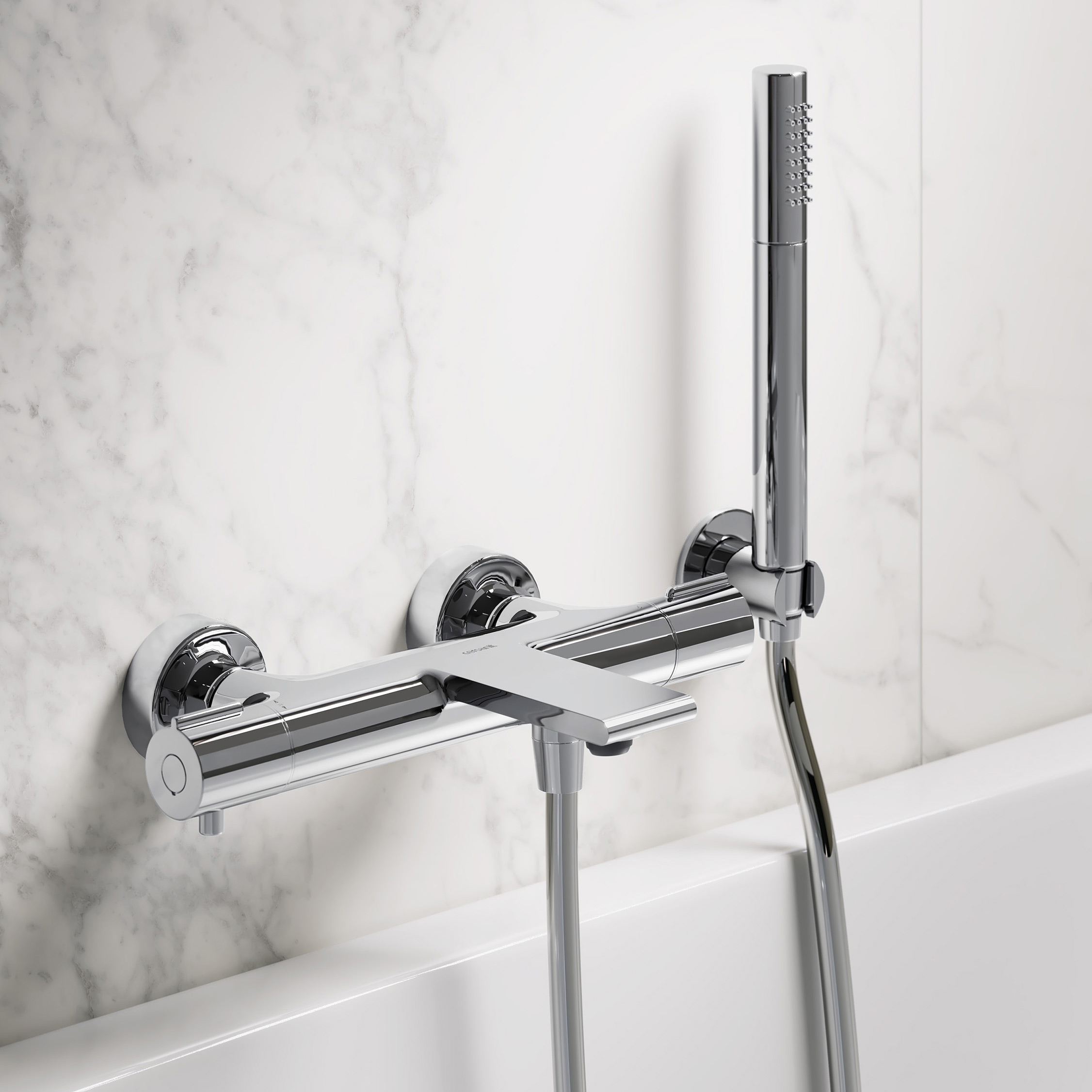 Cersanit Virgo bateria wannowo-prysznicowa ścienna termostatyczna chrom S951-561 - Wysyłka w 24h