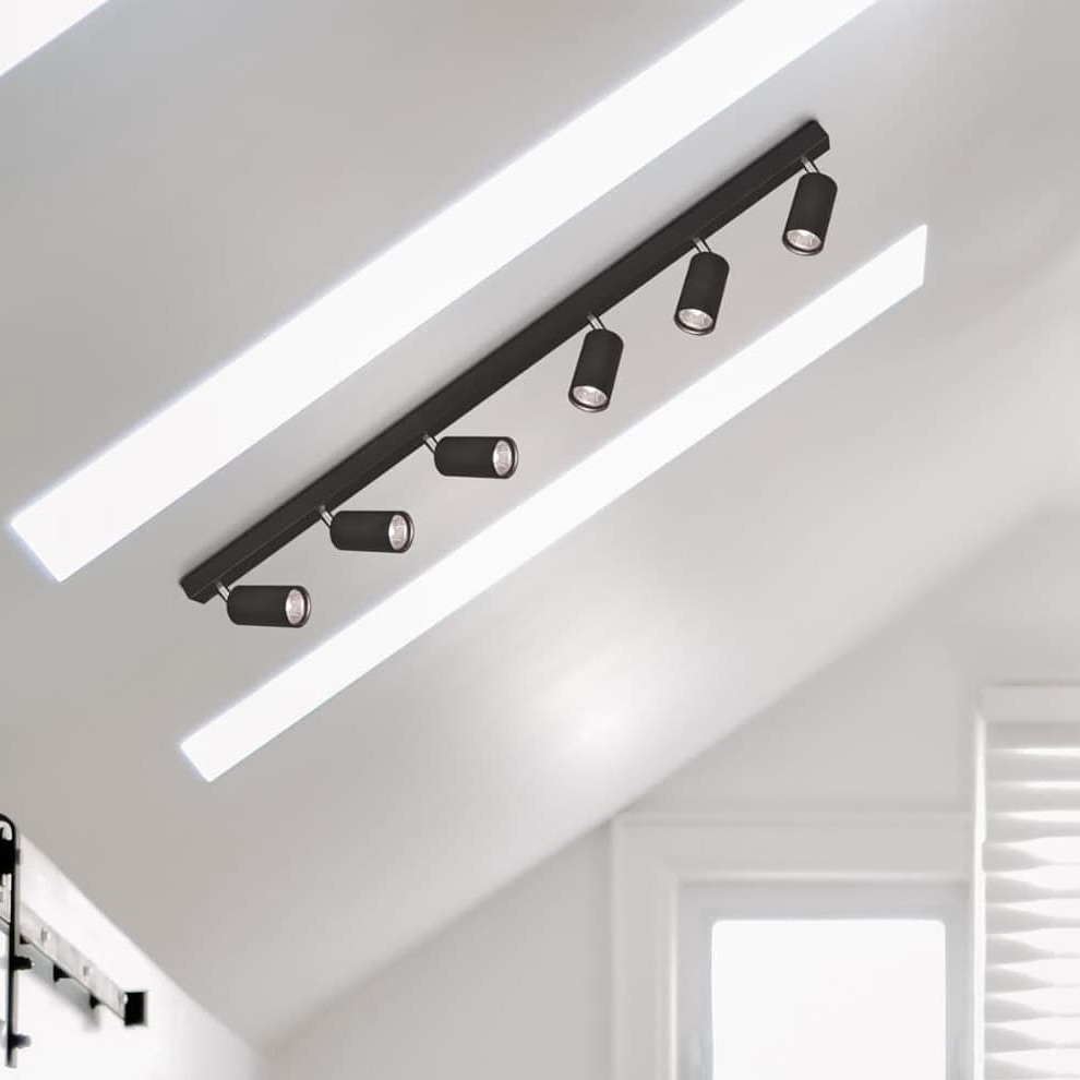 Kaja Monti lampa podsufitowa 6x10W LED czarna K-4555