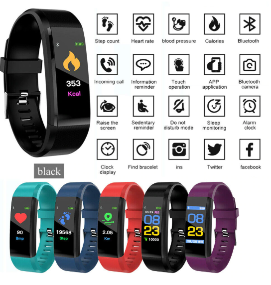 Wodoodporny smartband zegarek Fitness
