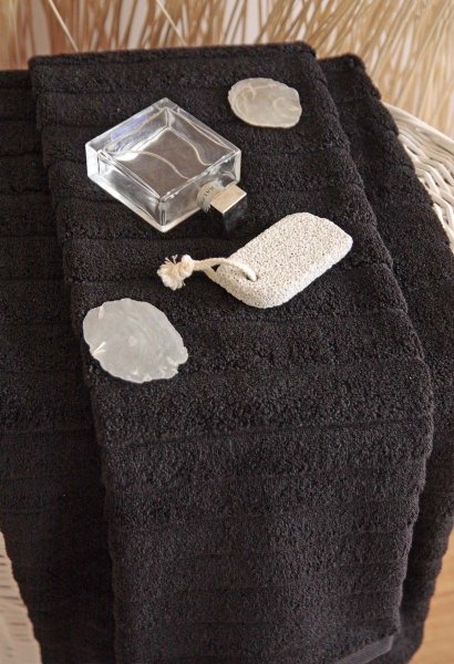 Ręczniki WAVE Andropol 50x100 wz. czarny