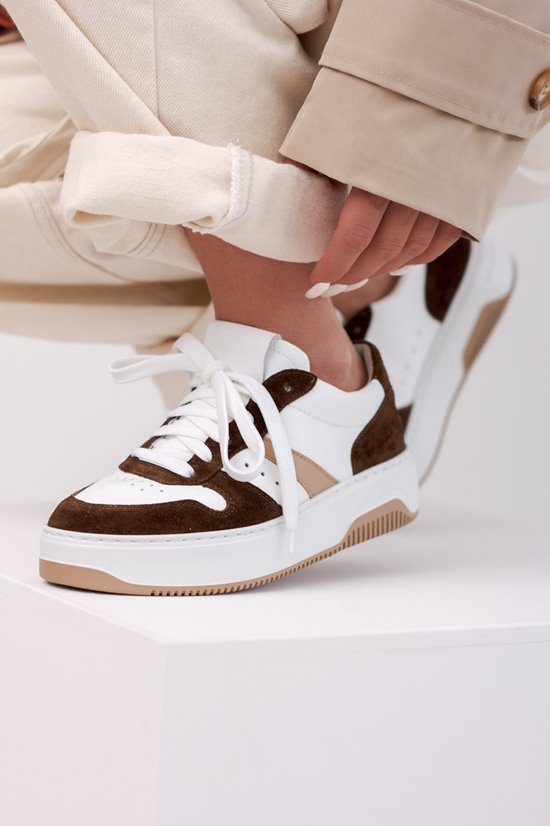 Sneakersy SN51 - 2 Biały / Brąz