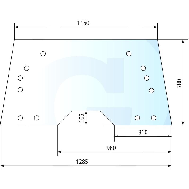 Szyba przednia wystawiana Renault Axos 11377100