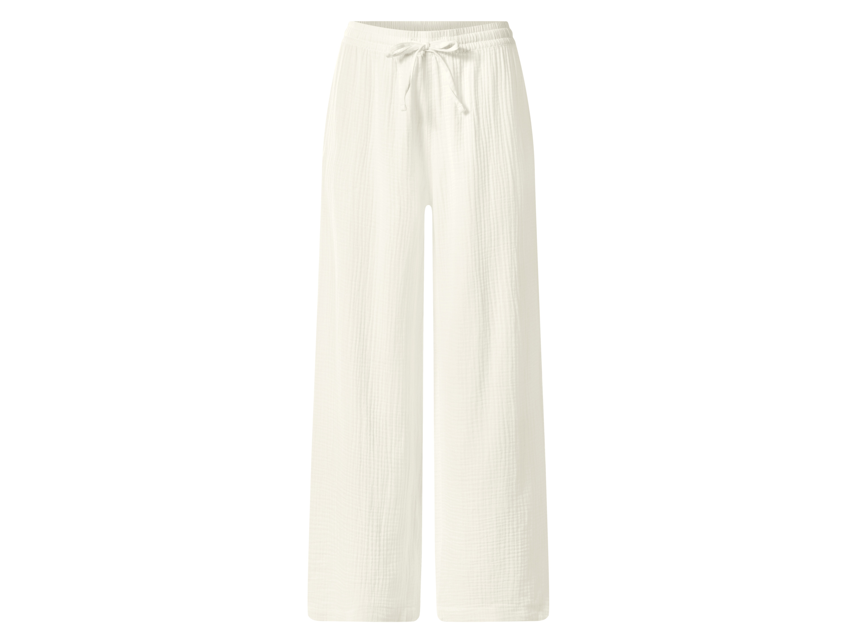 esmara Spodnie damskie z bawełny muślinowej Biały, XS 32/34