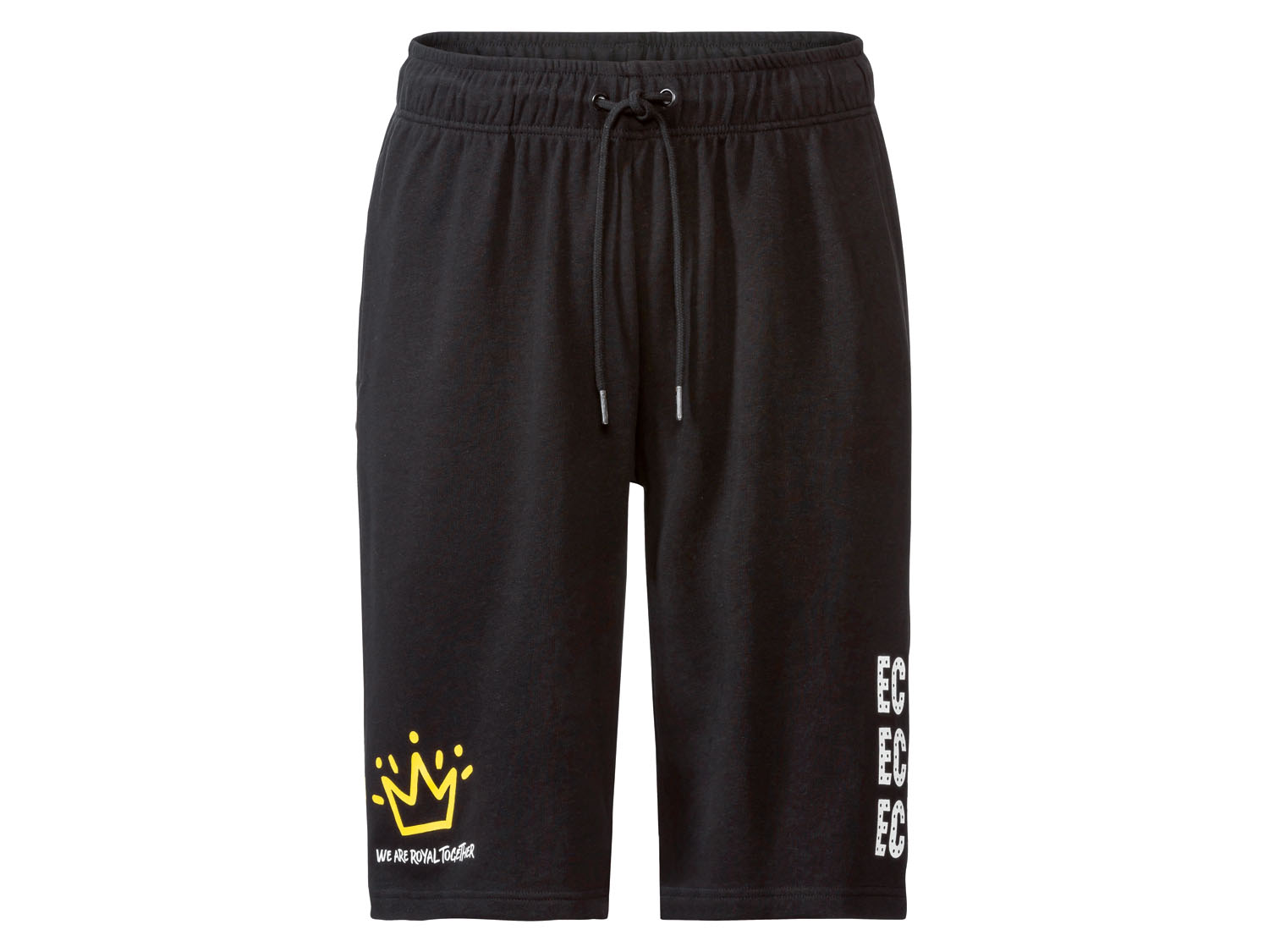 Livergy Szorty dresowe męskie z nadrukiem M 48/50, Czarny