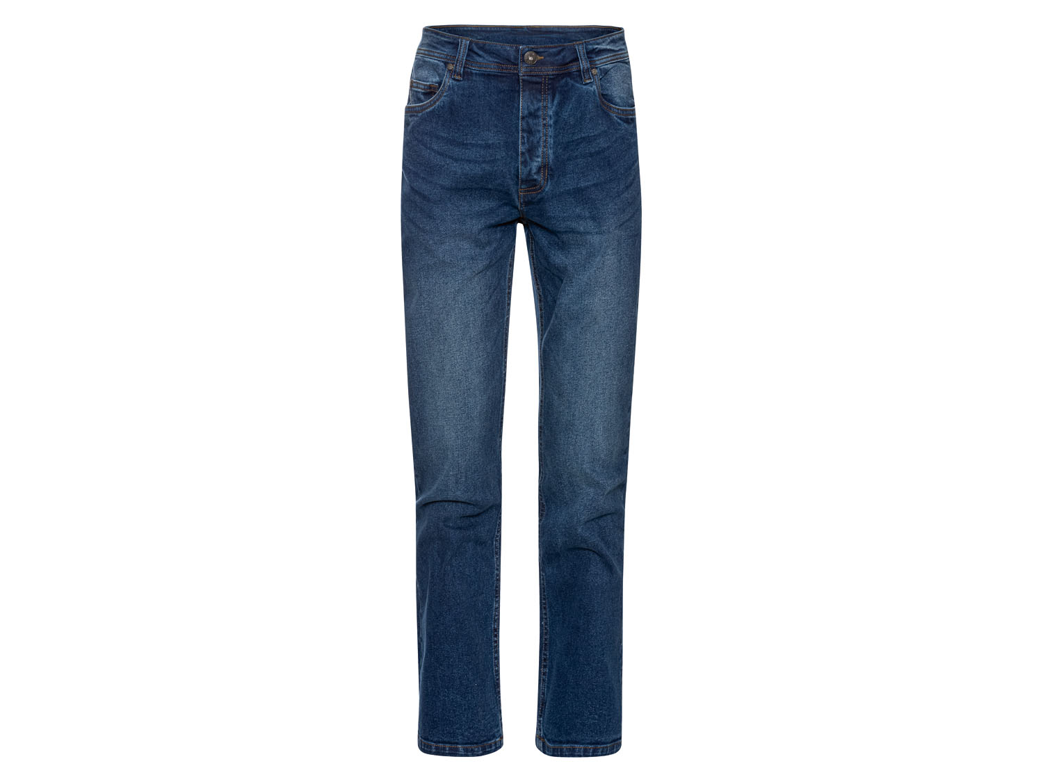 Livergy Jeansy męskie z bawełną, Straight Fit 52 36/32, Niebieski