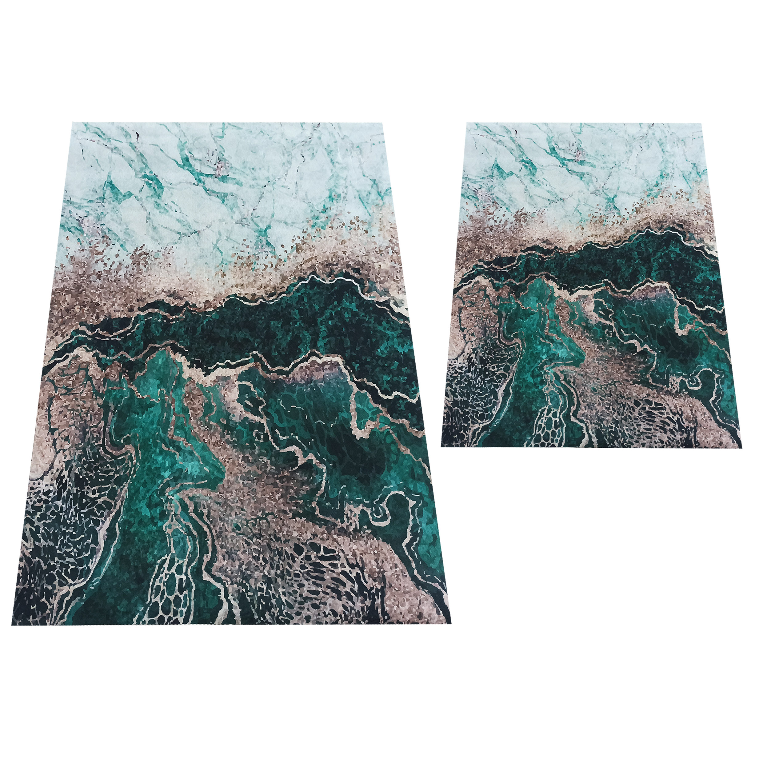 Komplet Dywaników Antypoślizgowych Horeca New 111 - Zielony