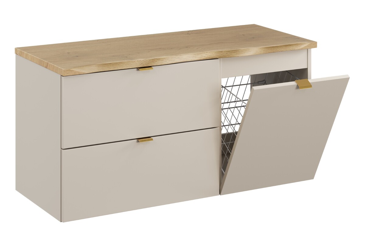 Darmowa Dostawa - Zestaw mebli łazienkowych 100x46x52.2 cm podumywalkowa stojąca dąb-beżowa Comad Dalia Cashmere SETDCBNATCREMONA100CMLB