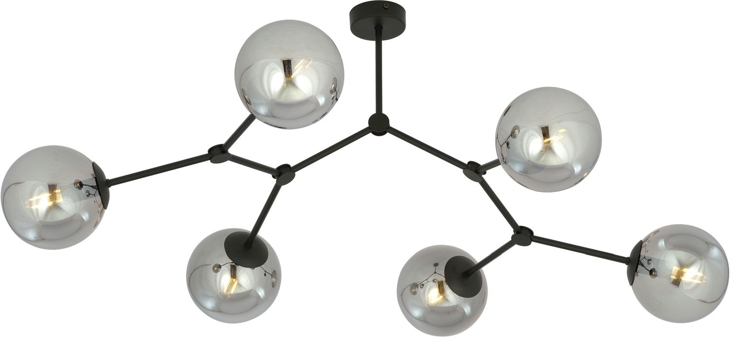 Darmowa Dostawa - Lampa podsufitowa 6x10 W czarna-grafitowa Emibig Space 11346