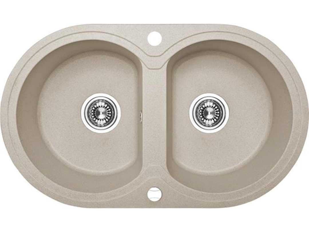 Darmowa Dostawa - Zlewozmywak granitowy 78x47 cm beżowy Laveo Dafne SBD420T