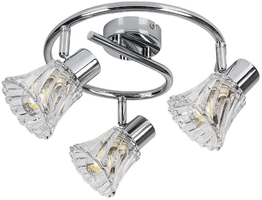 Darmowa Dostawa - Lampa podsufitowa 3x40 W chrom-przezroczysta Rabalux Hestia 5301