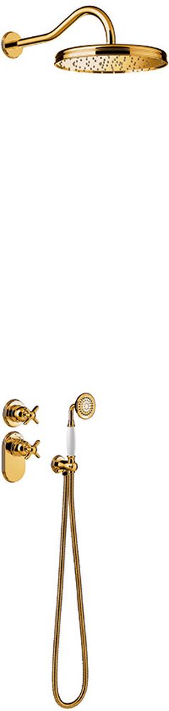 Darmowa Dostawa - Zestaw prysznicowy podtynkowy złoty Tres Monoclasic 24235202OR
