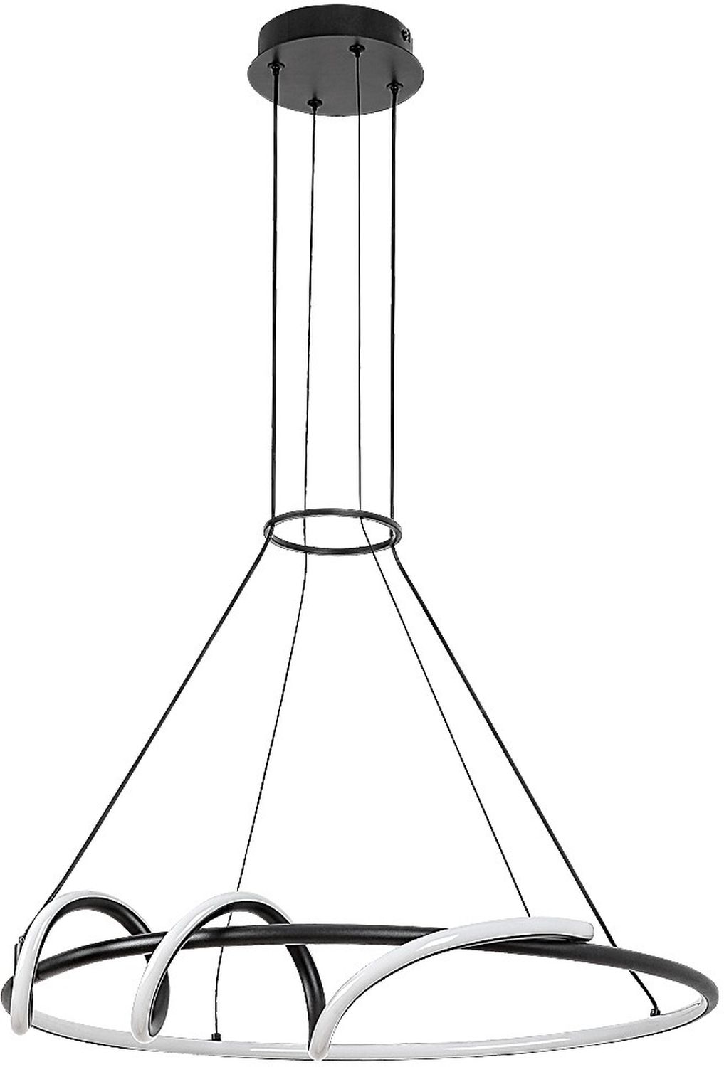 Darmowa Dostawa - Inteligentna lampa wisząca 1x46 W biała-czarna Rabalux Menazi 72022