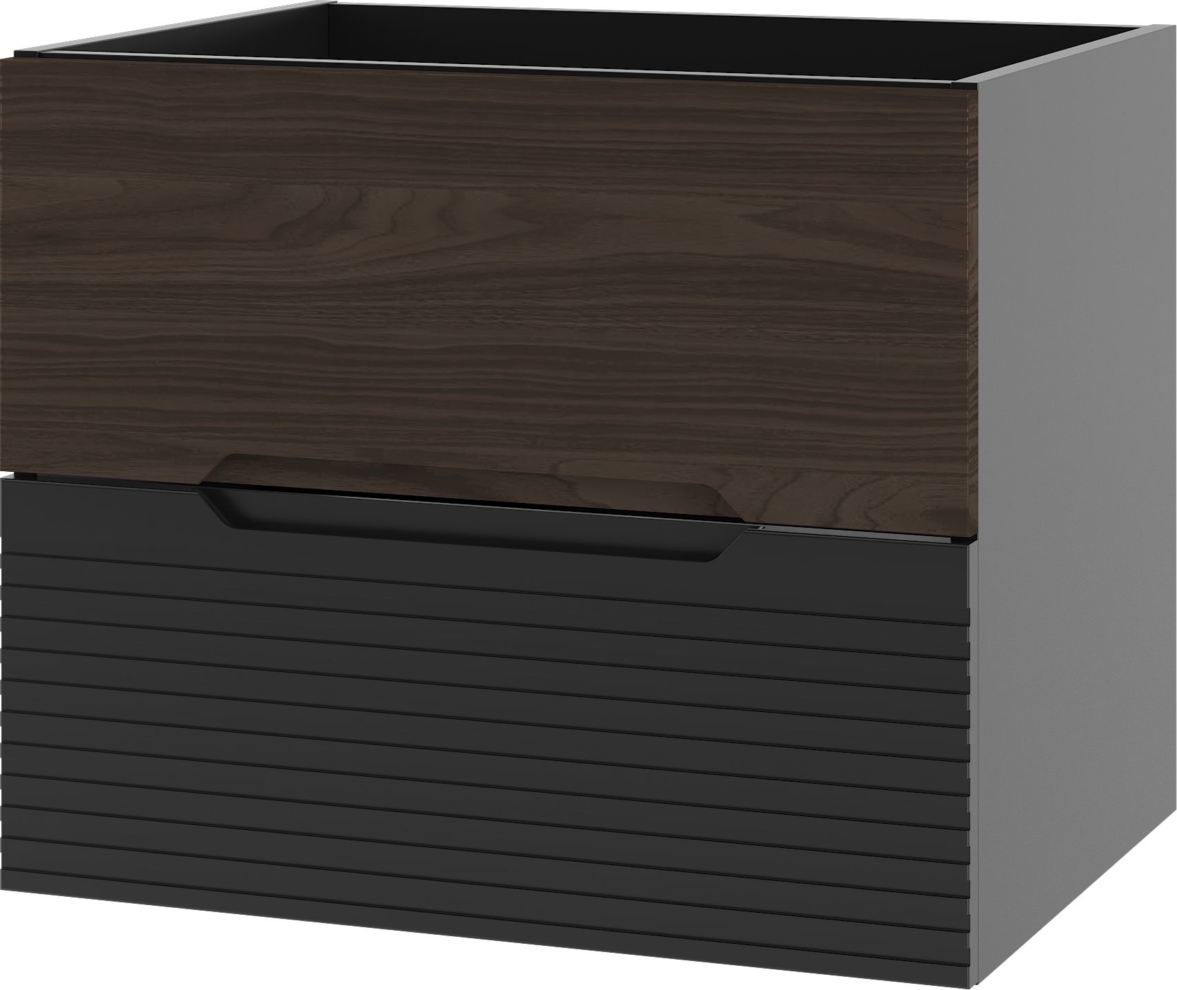 Darmowa Dostawa - Szafka 60x45.8x50 cm podumywalkowa wisząca czarna-orzech Megstyl Avella 2516