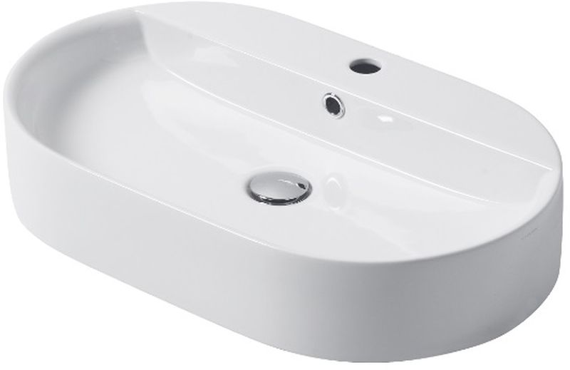 Darmowa Dostawa - Umywalka 65x40 cm owalna nablatowa biała Kerasan 028501