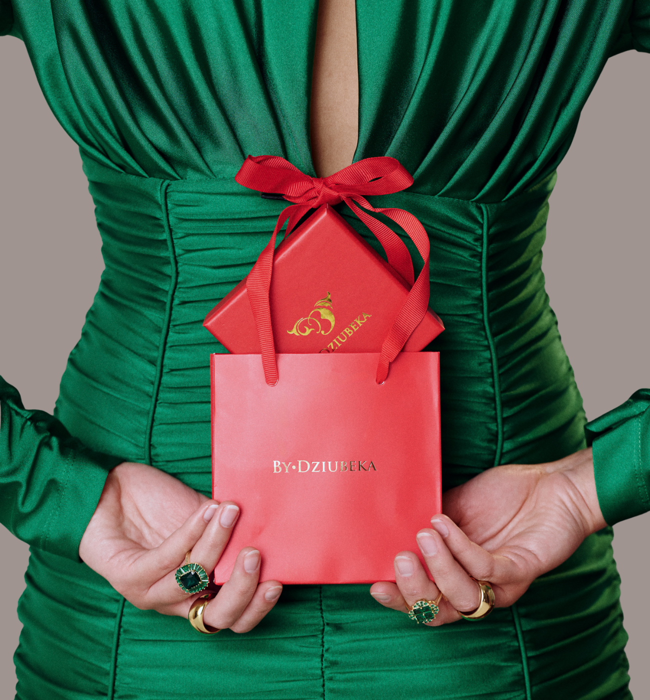 Zestaw prezentowy pudełko i torebka czerwony OPA0188