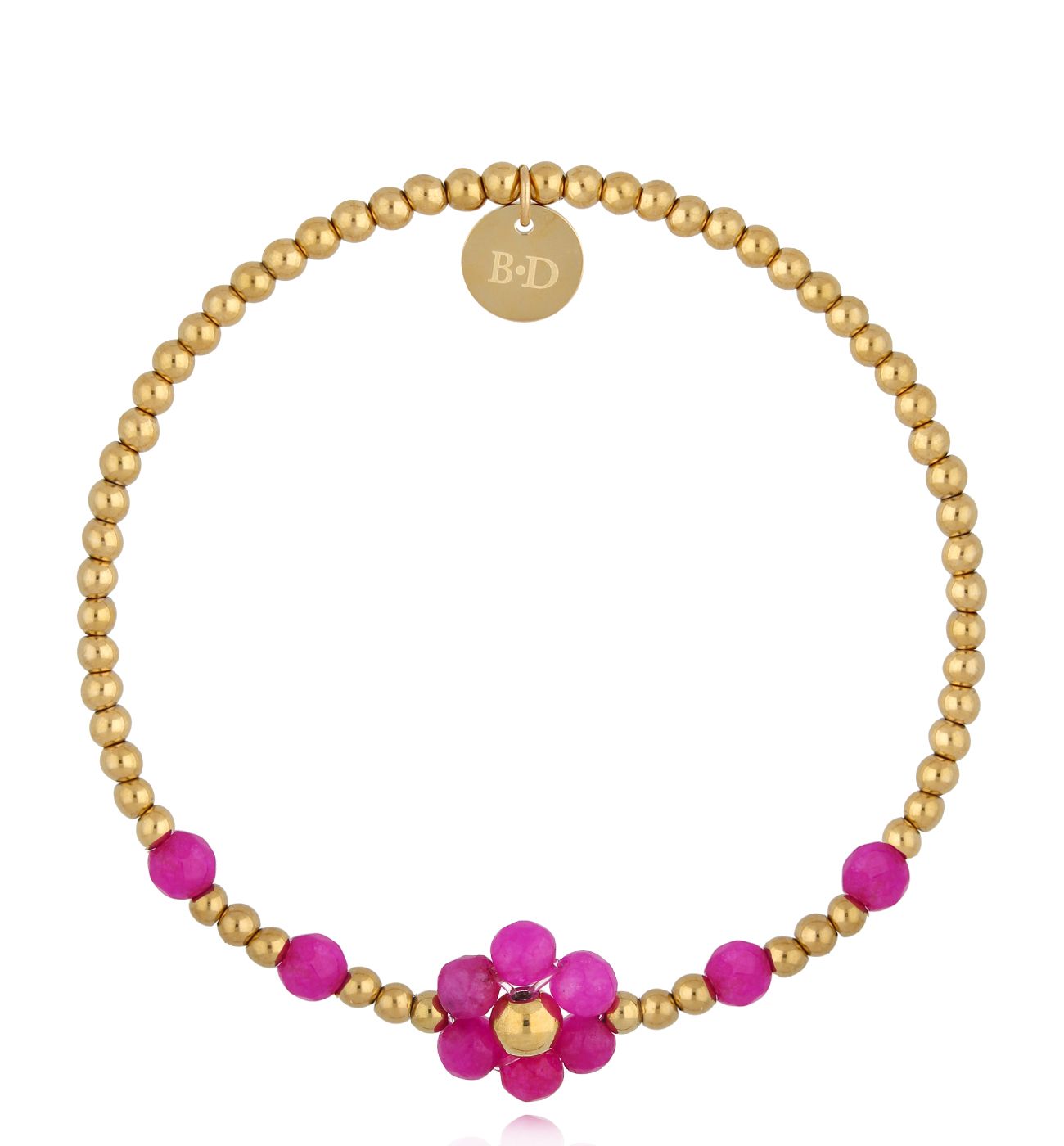 Bransoletka z fuksjowymi jadeitami Bouquet BSC1654